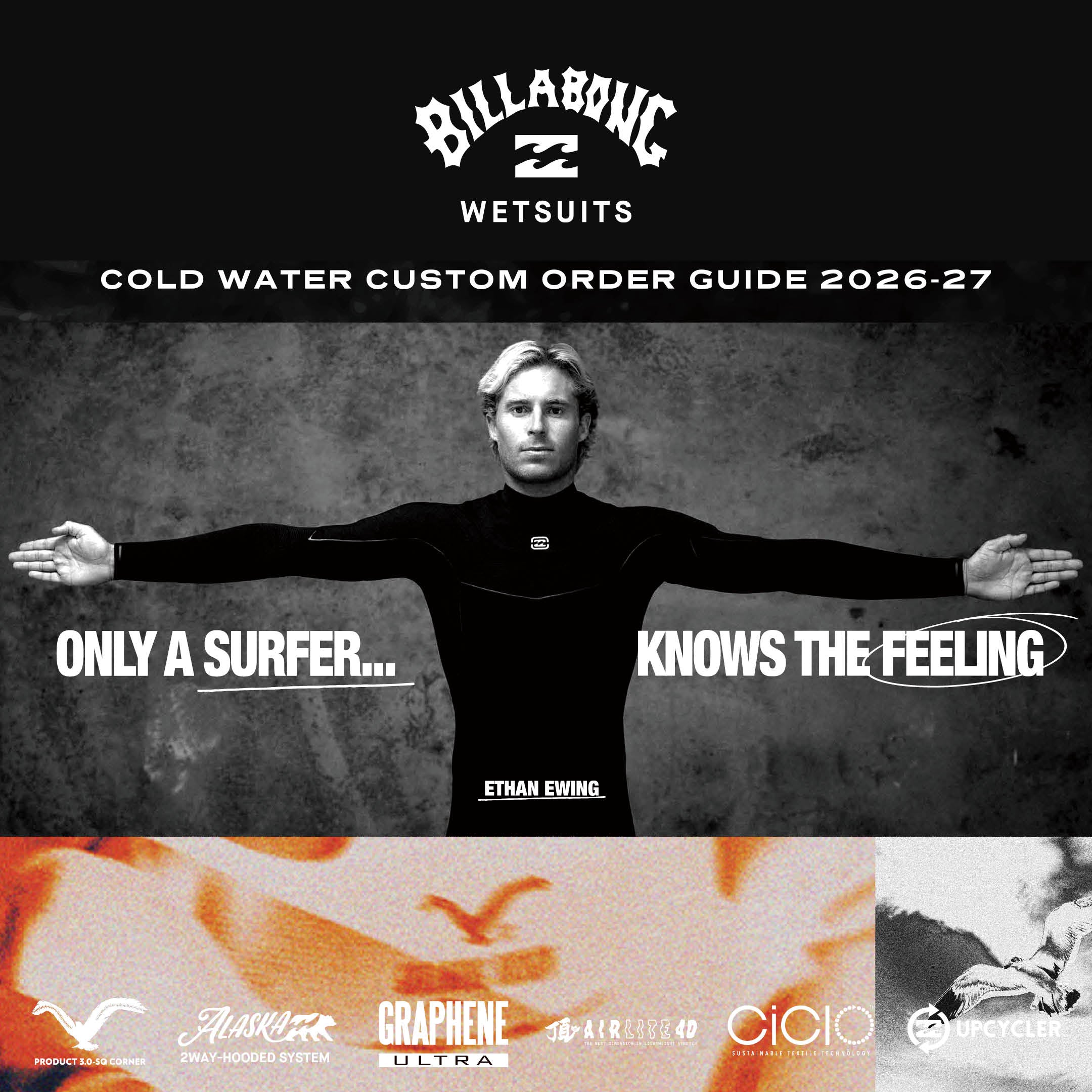 【BILLABONG WETSUITS】2026-27 WINTER NEWモデル 登場！
