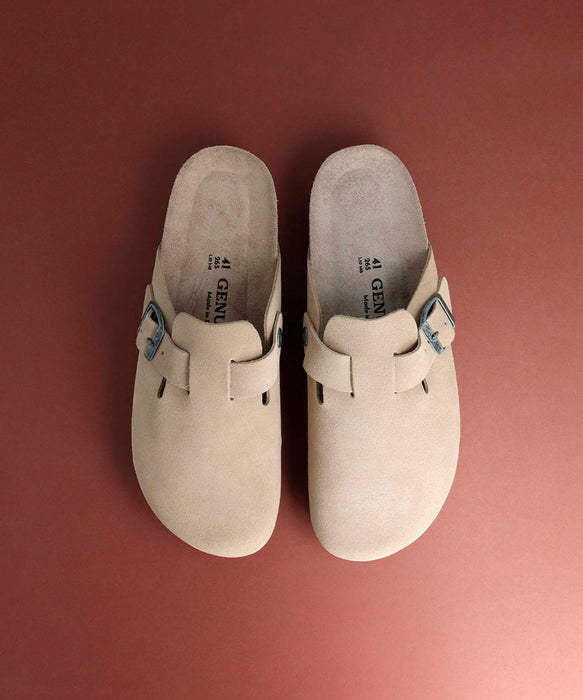 GENUINS ユニセックス クロッグサンダル RIVA VELOUR TAUPE 【2026年秋冬モデル】