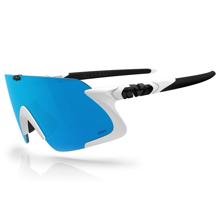 M-Experiment MEGAWATT サングラスGloss White / Black / Glacier Plasmachromatic m9m