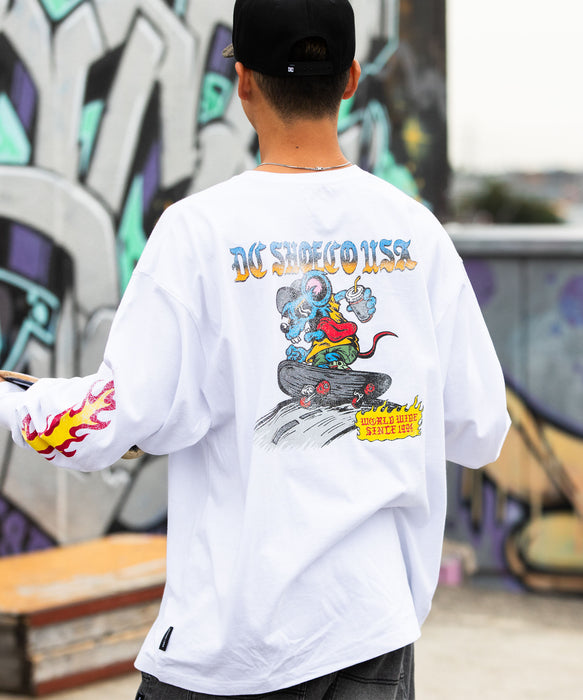 【SALE】DC SHOES メンズ 26 SPRINT RAT LS ロンT 長袖Tシャツ【2026年春夏モデル】