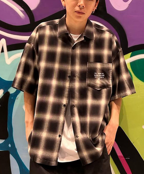 DC Shoes メンズ 26 OMBRE CHECK SHIRT SS 半袖シャツ 【2026年夏モデル】