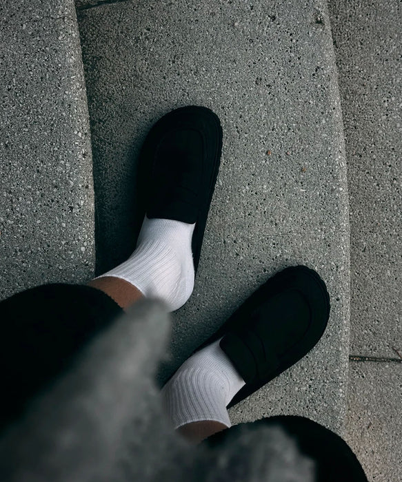 GENUINS メンズ クロッグサンダル LOIS NUBUCK BLACK 【2026年秋冬モデル】