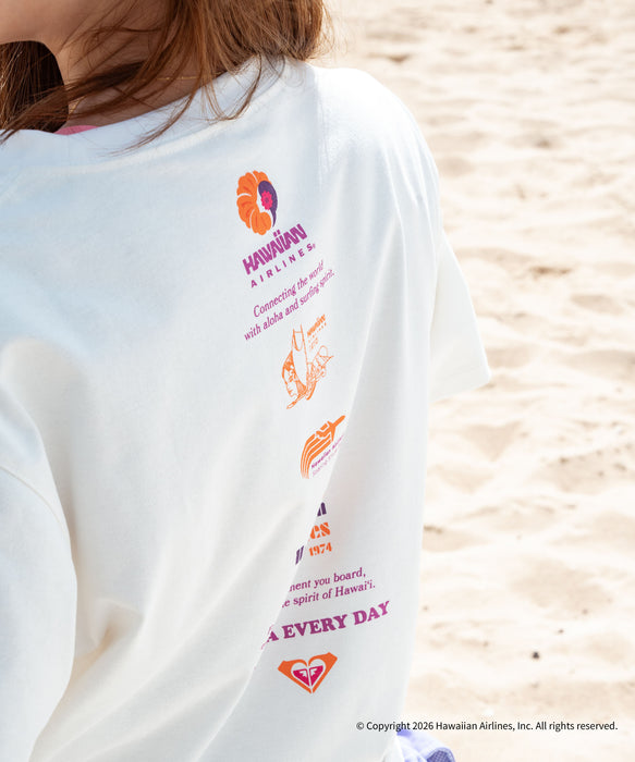 ROXY x HAWAIIAN AIRLINES】TEE ラッシュTシャツ /UVカット/EASY DRY