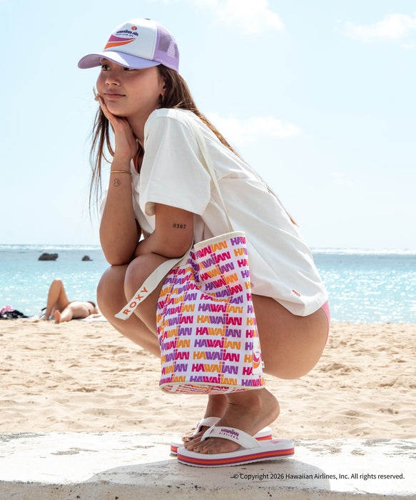 ROXY x HAWAIIAN AIRLINES】BAG バケツ型ショルダートートバッグ
