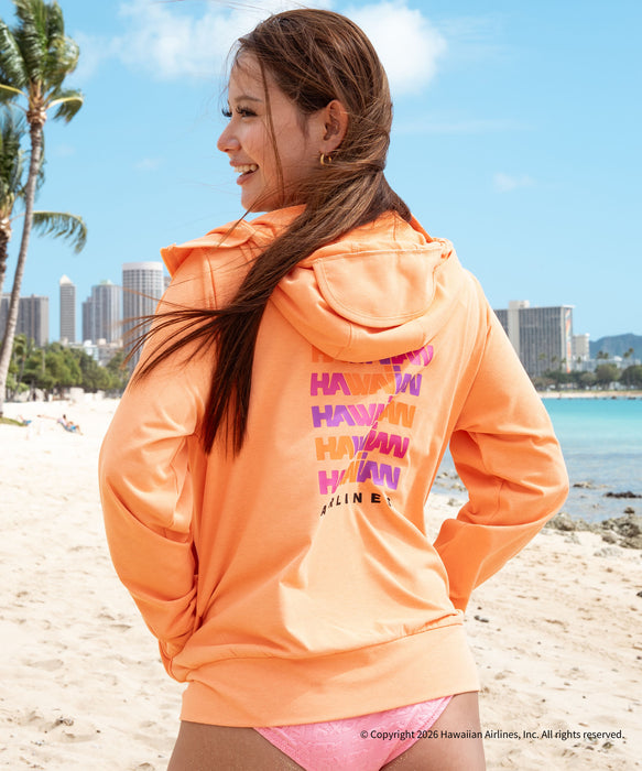 【ROXY x HAWAIIAN AIRLINES】PARKA ジップラッシュガード /UVカット/EASY DRY/接触冷感 ＜2026年夏モデル＞