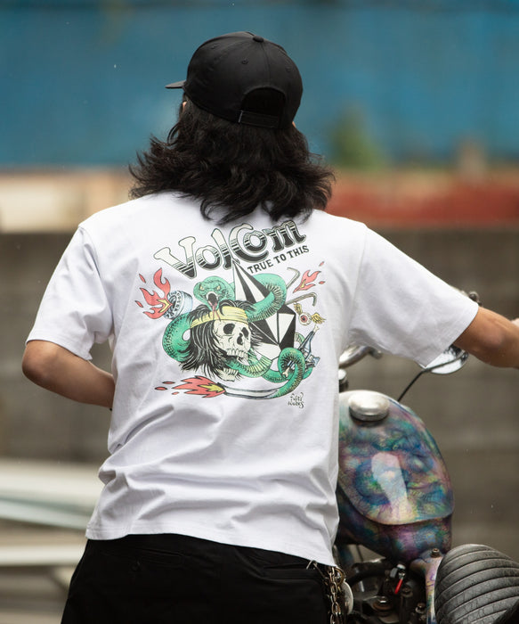 【直営店限定】 VOLCOM メンズ FUSTY WORKS 2025 SS TEE Ⅱ Tシャツ 【2026年春夏モデル】