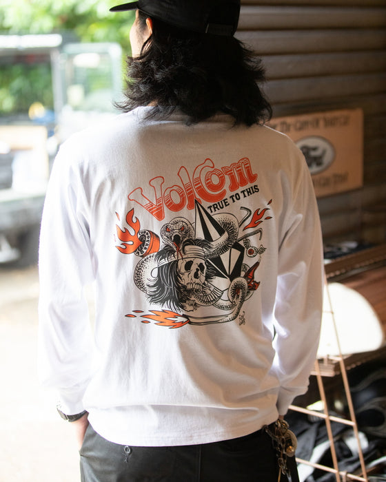 【直営店限定】 VOLCOM メンズ FUSTY WORKS 2025 LS TEE Ⅰ ロンT 【2026年春夏モデル】