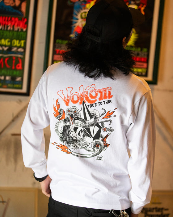 直営店限定】 VOLCOM メンズ FUSTY WORKS 2025 LS TEE Ⅰ ロンT 【2026年春