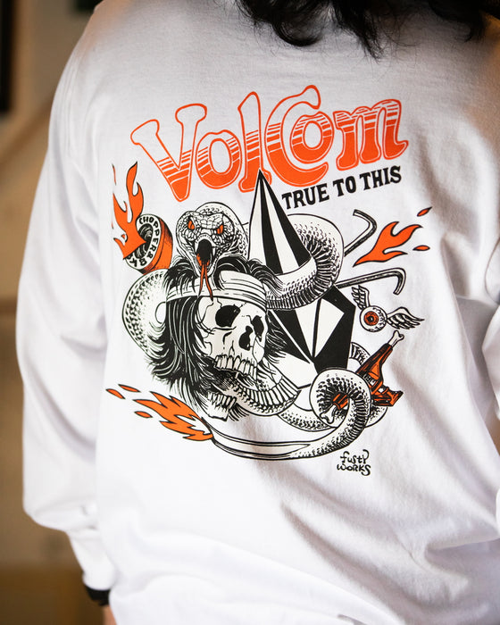 【直営店限定】 VOLCOM メンズ FUSTY WORKS 2025 LS TEE Ⅰ ロンT 【2026年春夏モデル】