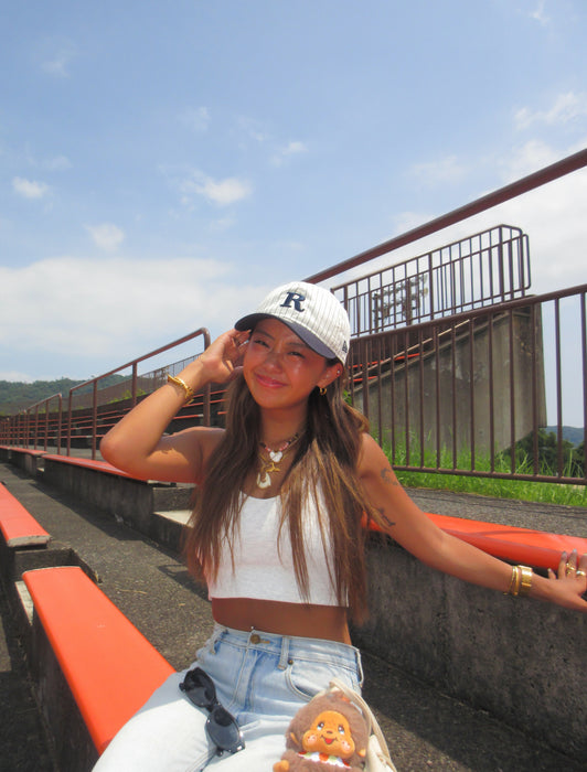 【NEW ERA】ROXY コラボキャップ 930CS ROXY PIN STRIPE 2TONE CRM NVY 【2026年夏モデル】