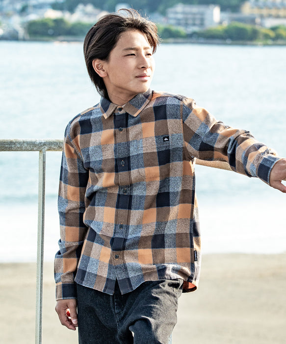 【OUTLET】Quiksilver ユース MOTHERFLY PLAID YOUTH フランネルシャツ (130-160CM)