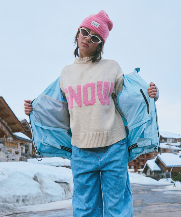 Roxy EXPLORING HEART ウィメンズ ドロップショルダーセーター  ゆったりシルエット <2025FW HEART WAVE>  <25FWグローバル展開アイテム>