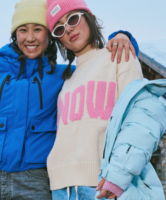 Roxy EXPLORING HEART ウィメンズ ドロップショルダーセーター  ゆったりシルエット <2025FW HEART WAVE>  <25FWグローバル展開アイテム>