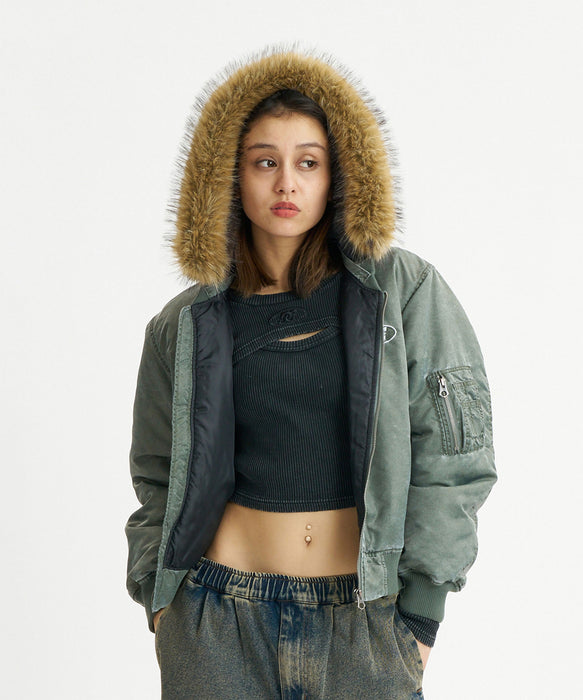 DC SHOES ウィメンズ 26 WS FUR HOOD FLIGHT JACKET ジャケット 【2026年秋冬モデル】