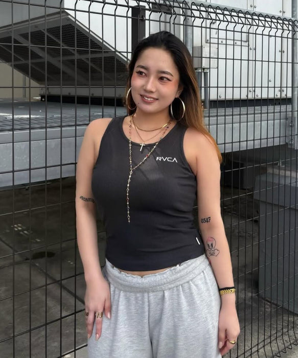【SALE】RVCA ウィメンズ RIBBED ICON TANK TOP タンクトップ 【2026年春夏モデル】