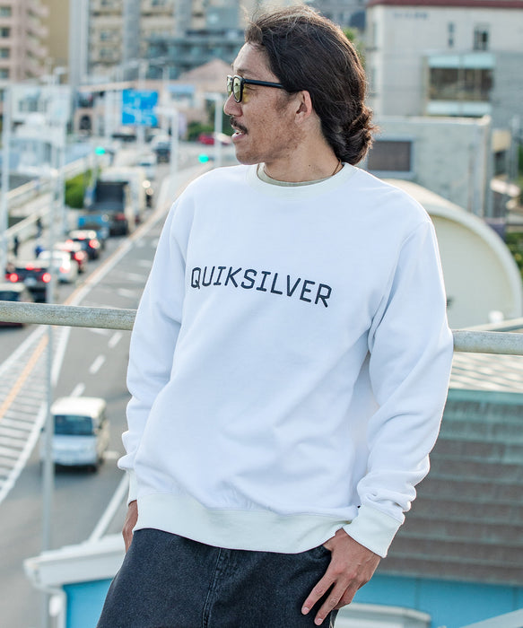 【OUTLET】QUIKSILVER メンズ DNA BIG CLICKER SWEAT CREW クルーネックスウェット 軽量ソフトフリース 特殊裏起毛