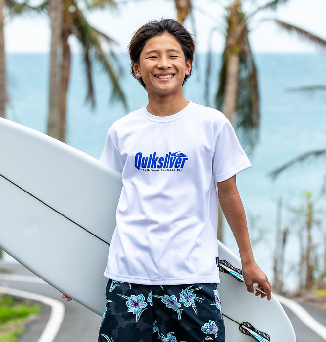 【OUTLET】QUIKSILVER キッズ・ユース REPLAY SS YOUTH半袖ラッシュガード UV CUT UPF50+  レギュラーフィット