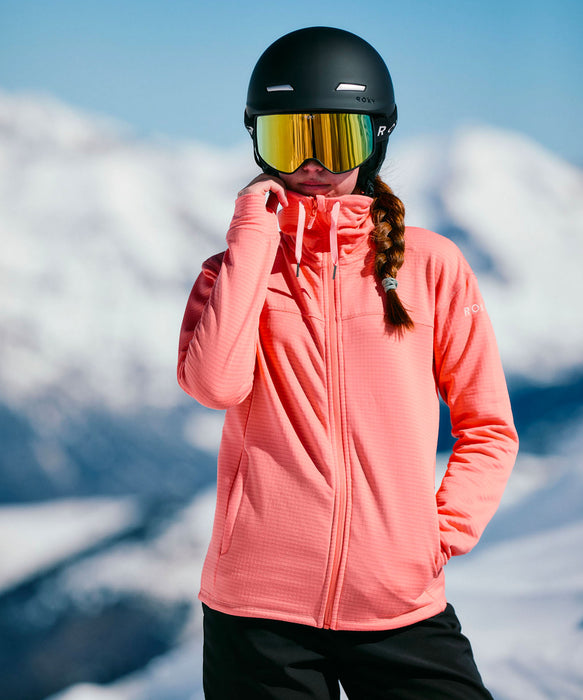 【OUTLET】ROXY ウィメンズ VERTERE FULL ZIP スノー ベースレイヤー フルジップレイヤートップス ハイカラー 【25-26SNOWモデル】
