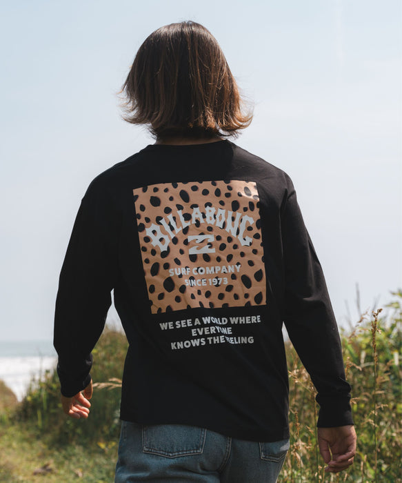 BILLABONG レディース SQUARE LOGO BOY FIT ロンT 【BOY FIT