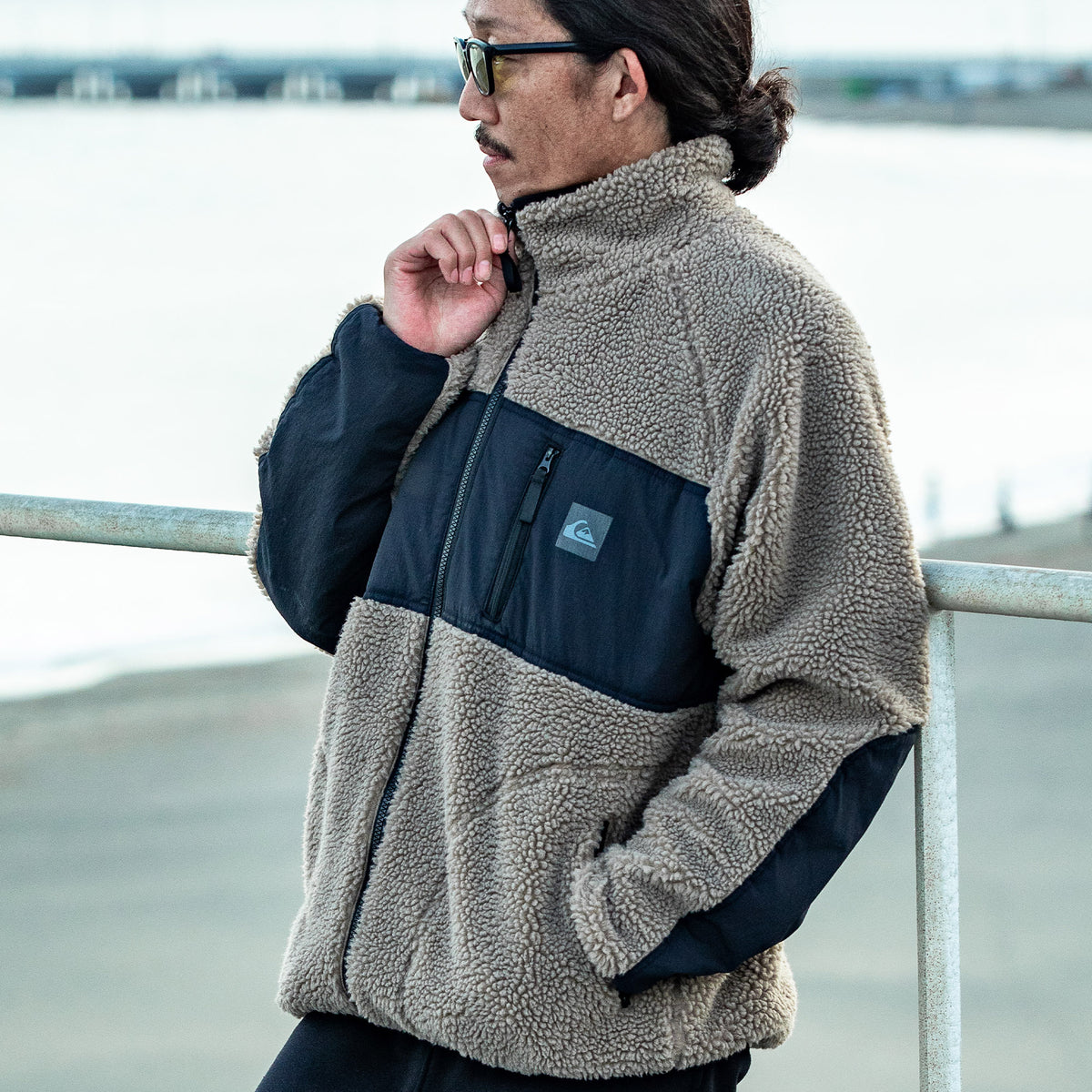 OUTLET FAMILY SALE】Quiksilver メンズ BOA JACKET ボアジャケット