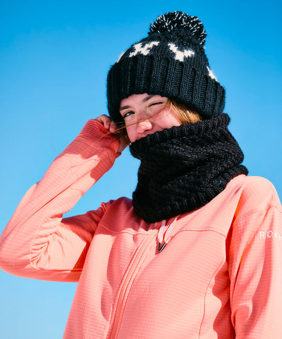 ROXY ウィメンズ TONIC BEANIE ビーニー ジャガードROXYロゴ 【25-26SNOWモデル】