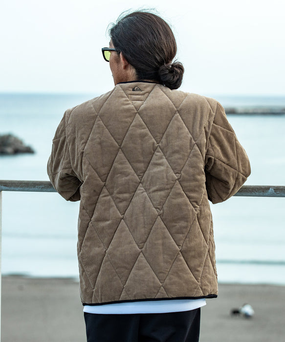 【OUTLET】Quiksilver メンズ COLD WIND CARDIGAN コーデュロイカーディガン ルーズフィット 撥水