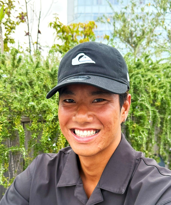 【 QUIKSILVER | NEW ERA 】QUIKSILVER メンズ 930CS ニューエラ  キャップ ブラック 黒 【2025年秋冬モデル】