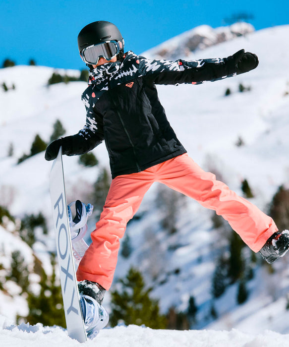 【OUTLET FAMILY SALE】ROXY キッズ BACKYARD GIRL PT スノーパンツ 撥水・防水・透湿 ウエスト調節可 【25-26SNOWモデル】