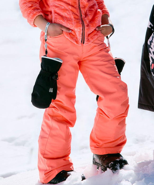 【OUTLET FAMILY SALE】ROXY キッズ BACKYARD GIRL PT スノーパンツ 撥水・防水・透湿 ウエスト調節可 【25-26SNOWモデル】