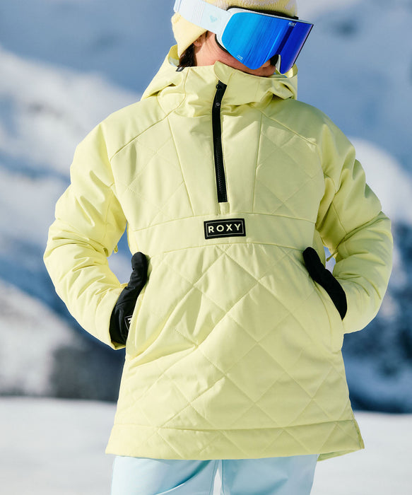 ROXY キッズ RADIANT LINES OVERHEAD GIRL JK スノージャケット レギュラーフィット キルティング 丈長め【25-26SNOWモデル】