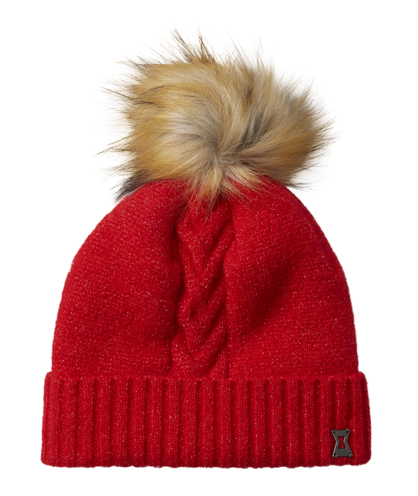 SPYDER ウィメンズ PLAIT POM HAT ビーニー