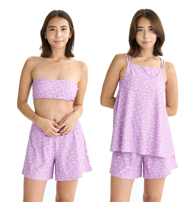 【OUTLET】Roxy LA VIE ウィメンズ 水着 3点セット バンドゥ キャミソール キュロット