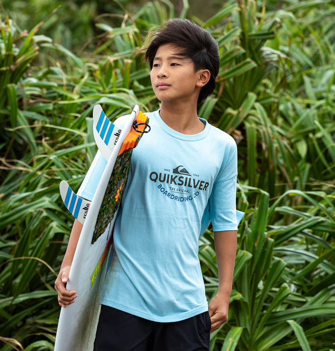 【OUTLET】QUIKSILVER キッズ・ユース TYPED OUT ST YOUTH 半袖コットンTシャツ ルーズフィット (130-160cm)