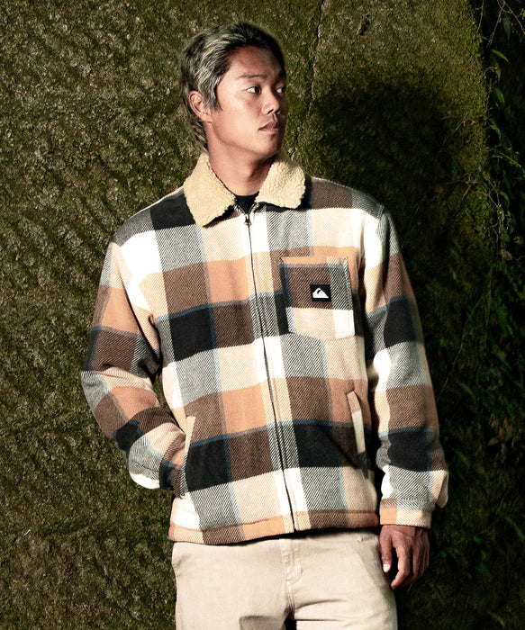 Quiksilver メンズ DNA SHERPA HARRINGTON JACKET ボアライニング