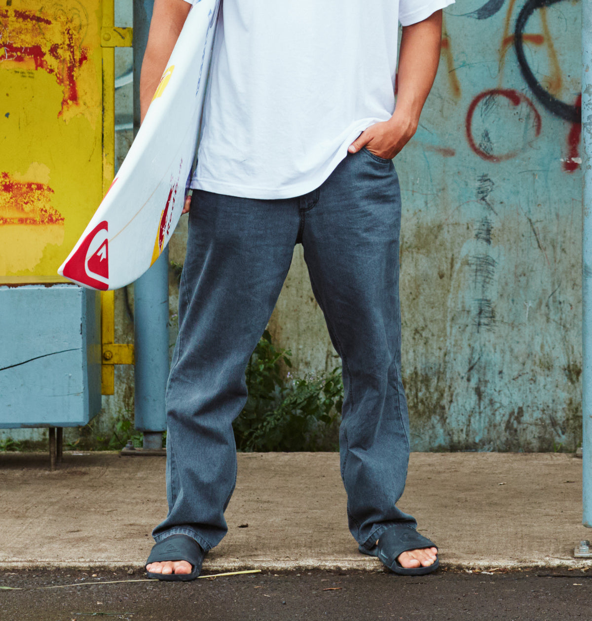 OUTLET】Quiksilver SHORE WASH PANTS メンズ ボトムス デニム