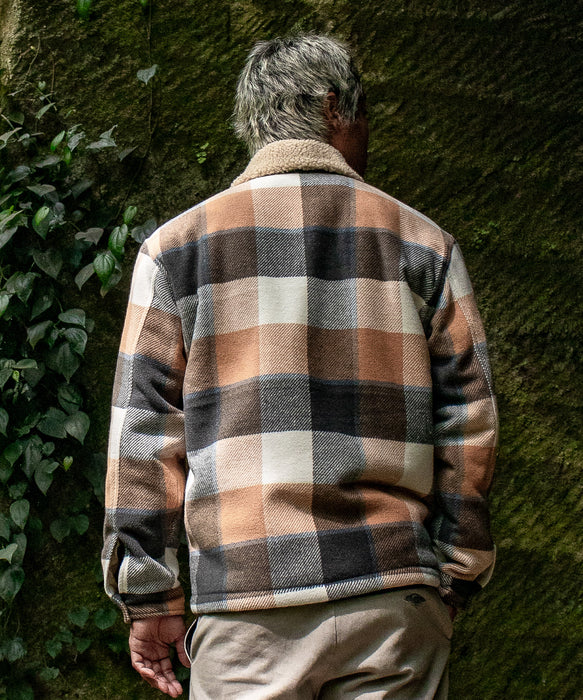 Quiksilver メンズ DNA SHERPA HARRINGTON JACKET ボアライニング