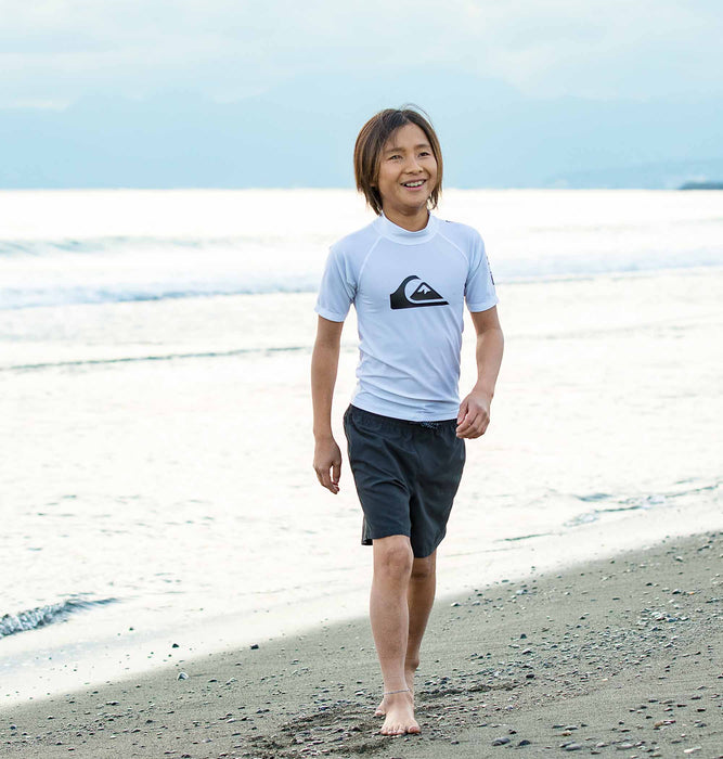 【OUTLET】Quiksilver ALL TIME SR YOUTH キッズ ラッシュガード