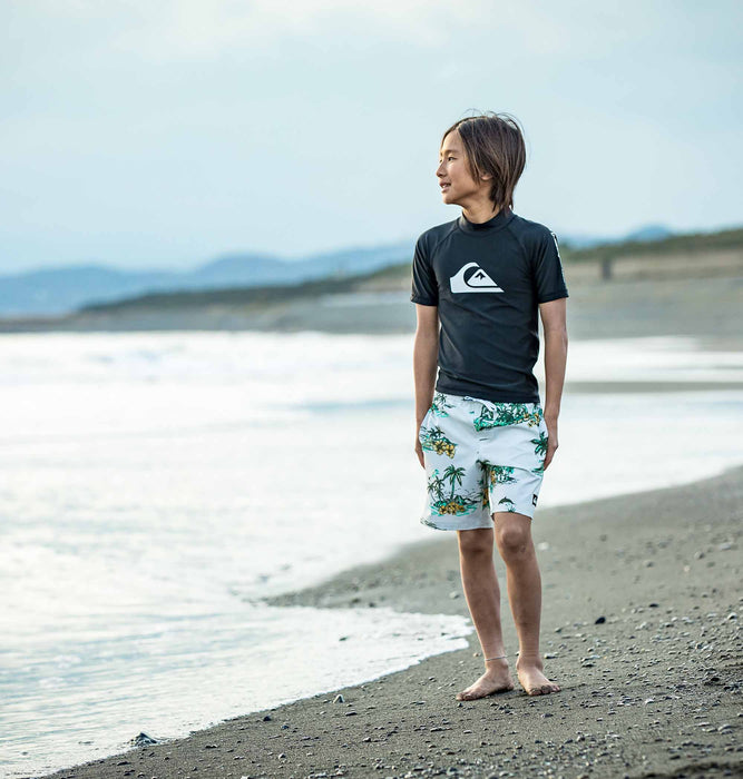 【OUTLET】Quiksilver ALL TIME SR YOUTH キッズ ラッシュガード