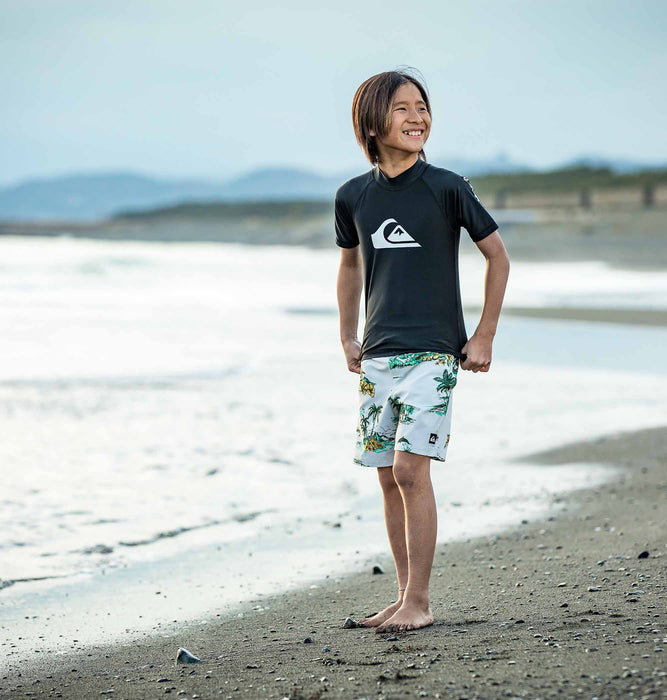 【OUTLET】Quiksilver ALL TIME SR YOUTH キッズ ラッシュガード