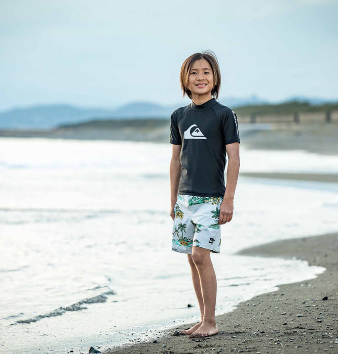 【OUTLET】Quiksilver ALL TIME SR YOUTH キッズ ラッシュガード