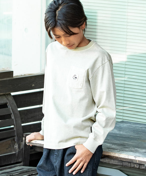【OUTLET】Quiksilver ユース BW HISTORY POCKET LT YOUTH 長袖Tシャツ (130-160CM)
