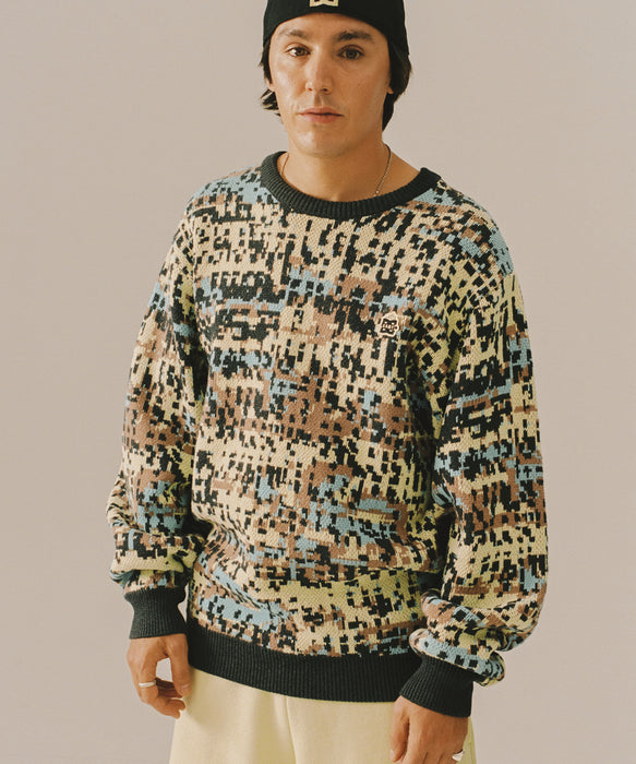 【OUTLET】DC Shoes 【オンラインストア限定】 THE SWARM DC SHOES X GRIMEY KNIT SWEATER プルオーバー メンズ
