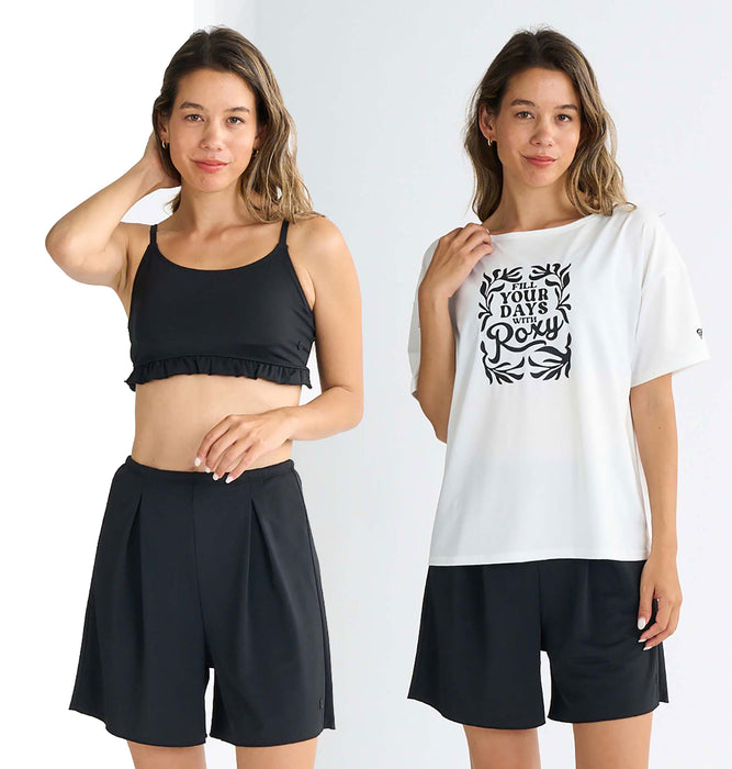 【OUTLET】Roxy ARTSY FLORAL ウィメンズ ラッシュTシャツ付き 水着 3点セット