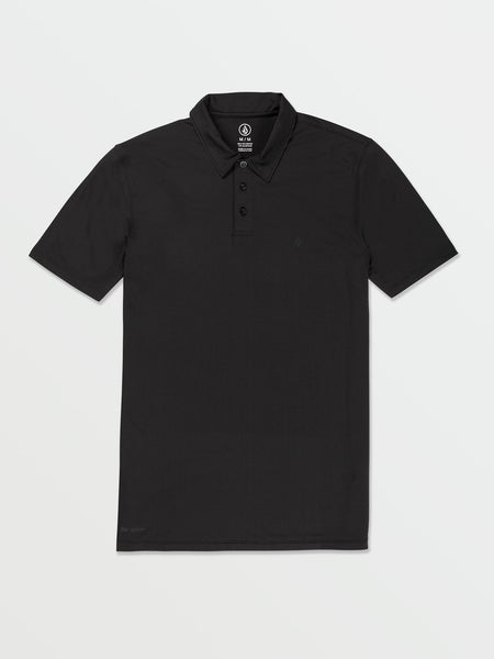 OUTLET】VOLCOM Hazard Pro Polo Short Sleeve Shirt - Black