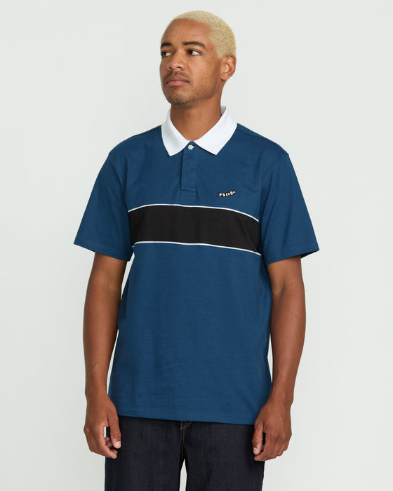 OUTLET】VOLCOM GEMSTONE POLO Short Sleeve - DEEP BLUE