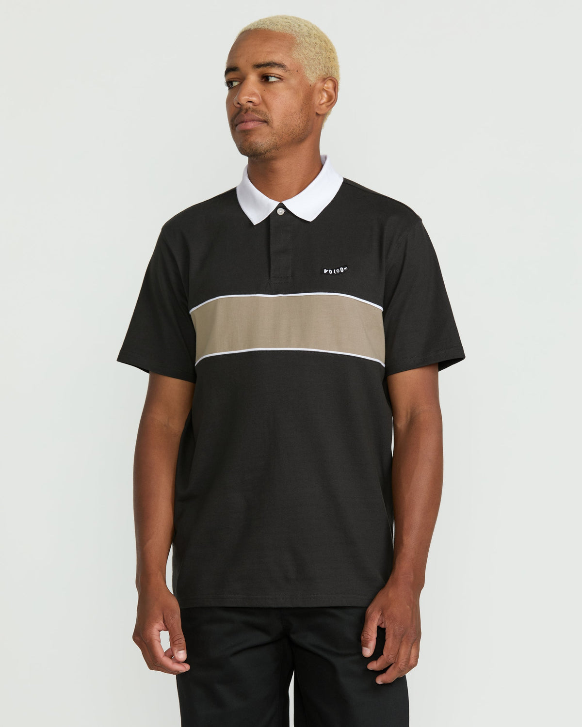 OUTLET】VOLCOM GEMSTONE POLO Short Sleeve - STEALTH