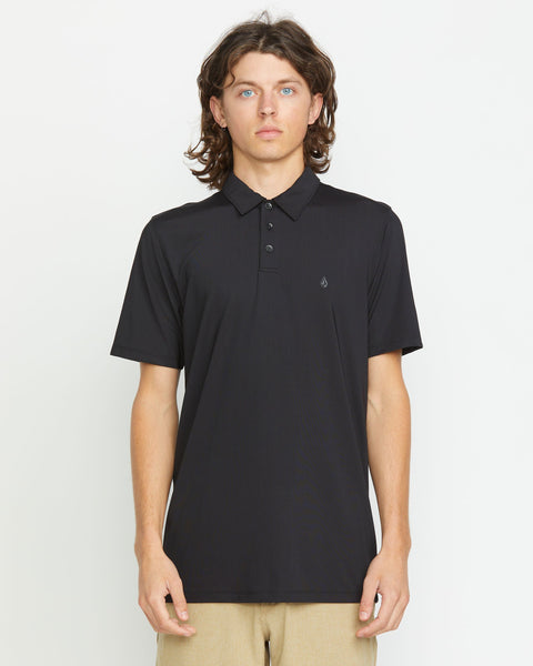 トップス trvo black hole polo OUTLET】VOLCOM Hazard Pro Polo Short Sleeve - Black