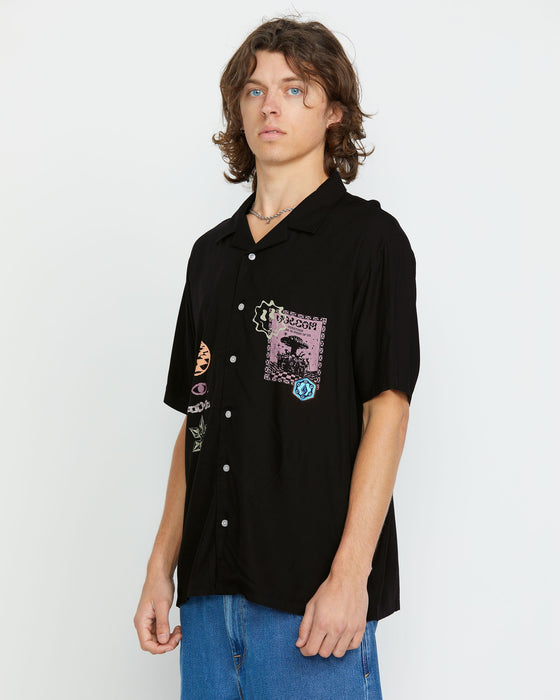 トップス HGM OUTLET】VOLCOM Filip Rygalski Woven Shirt - BLACK