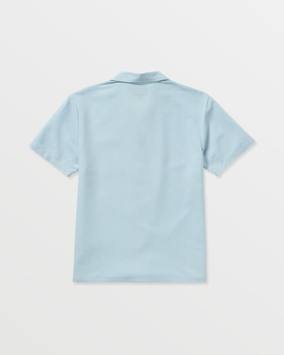 【OUTLET】VOLCOM Otis Stone Short Sleeve - CAROLINA BLUE