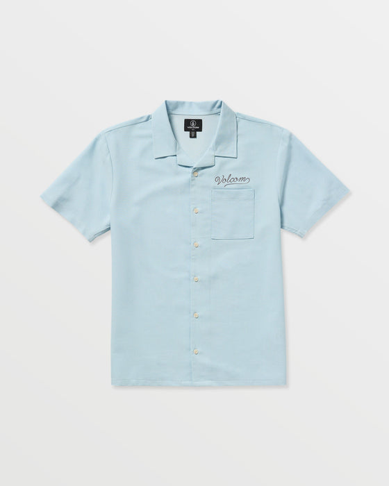 【OUTLET】VOLCOM Otis Stone Short Sleeve - CAROLINA BLUE